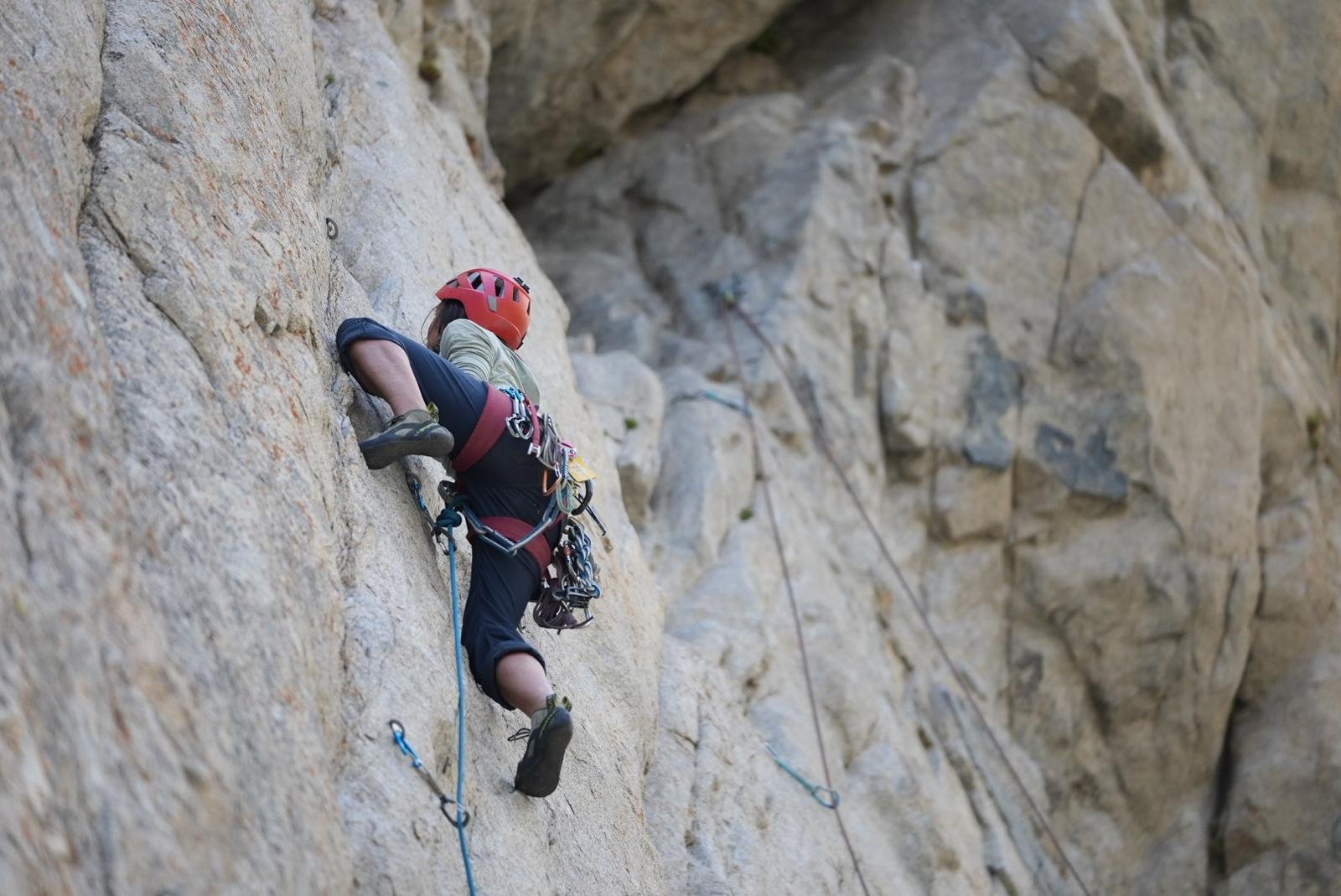 Kelly trad climbing on granite